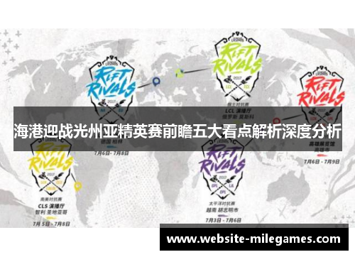 海港迎战光州亚精英赛前瞻五大看点解析深度分析