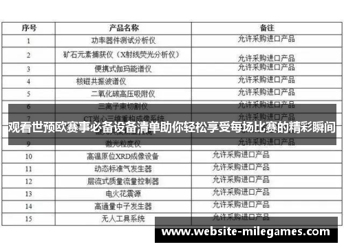 观看世预欧赛事必备设备清单助你轻松享受每场比赛的精彩瞬间 观看世预欧赛事必备设备清单助你轻松享受每场比赛的精彩瞬间