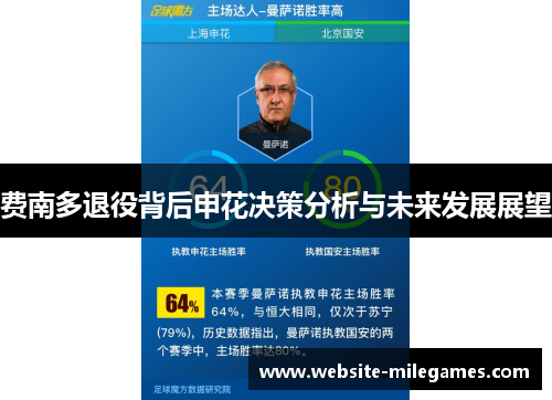 费南多退役背后申花决策分析与未来发展展望 费南多退役背后申花决策分析与未来发展展望